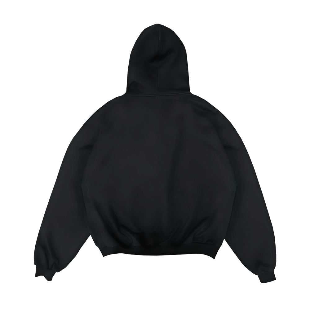 Black Spread Love Graphic Printed Hoodie